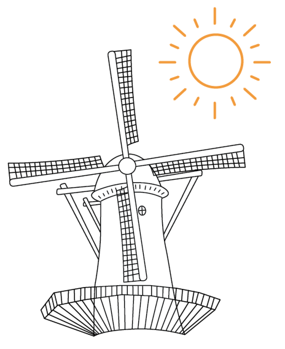 WEC - molen en zon Wassenaar